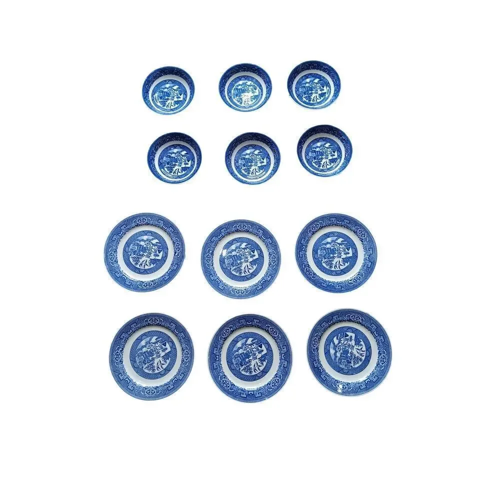 Homer Laughlin Blue Willow Ware Set of 12